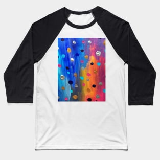 Acrylic Painting Dot Pattern Baseball T-Shirt